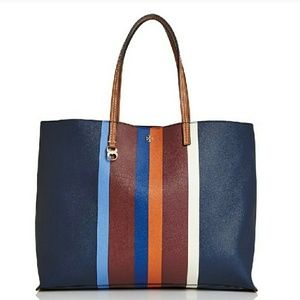 Tory Burch kerrington striped square tote